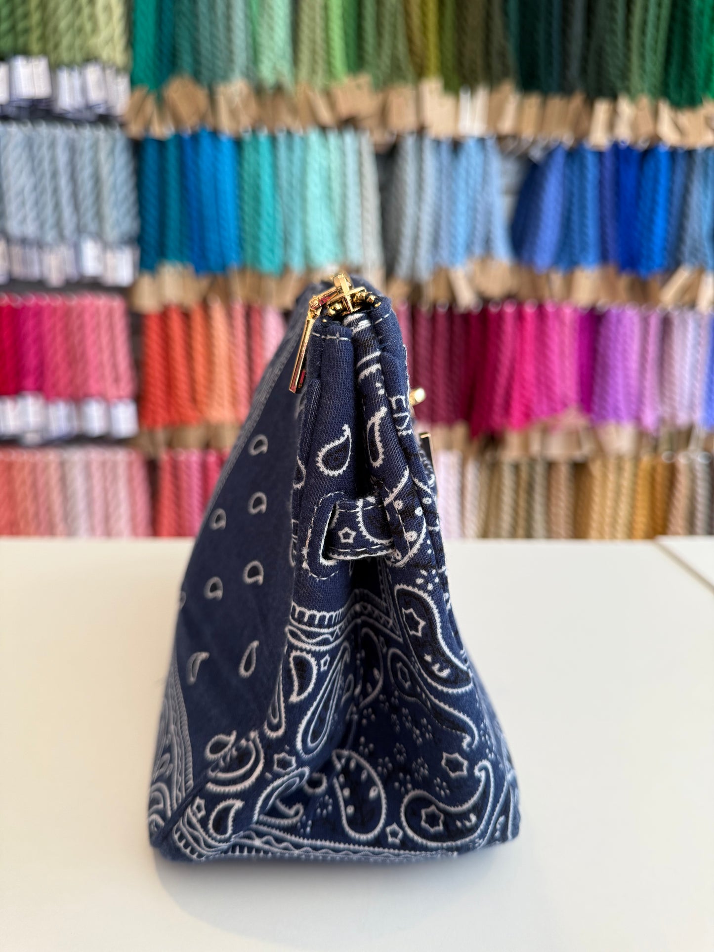 The Designer Signature Mini Clutch - Cowboy Blue