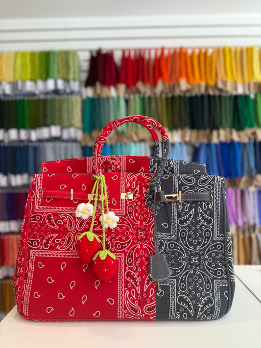 The Designer Signature Tote - Scarlet & Gunmetal