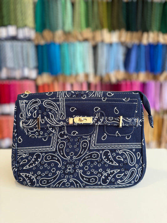 The Designer Signature Mini Clutch - Cowboy Blue