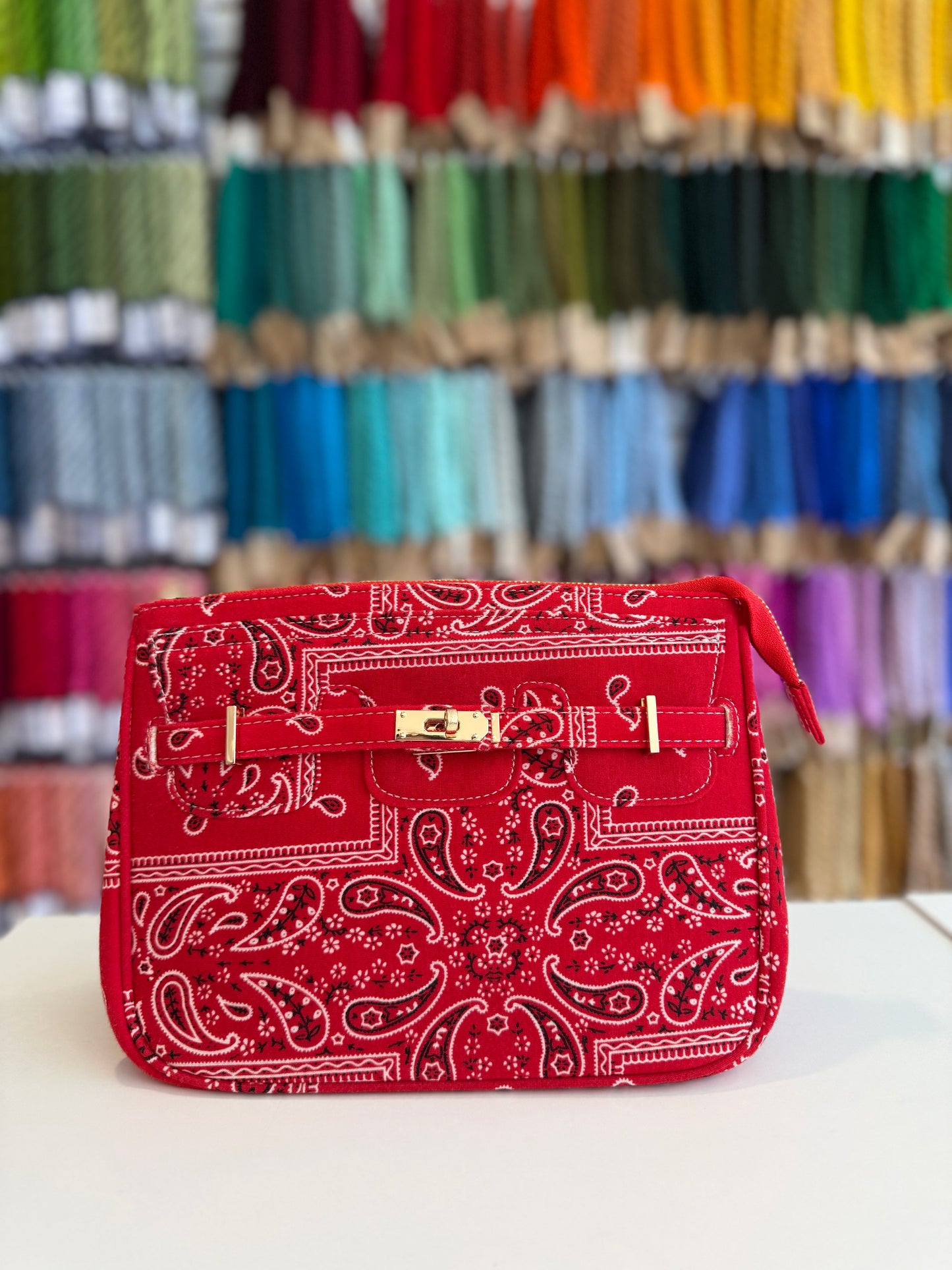 The Designer Signature Mini Clutch - Scarlet