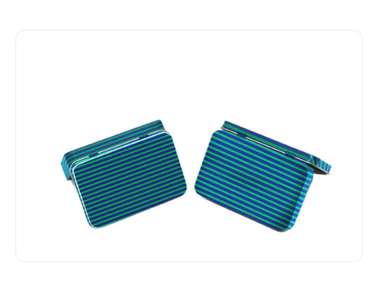 Trinket Tin - Green Stripe